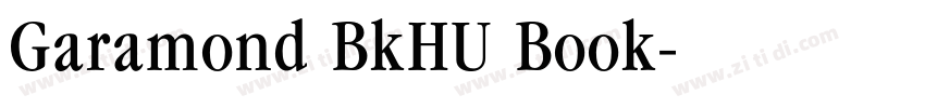 Garamond BkHU Book字体转换